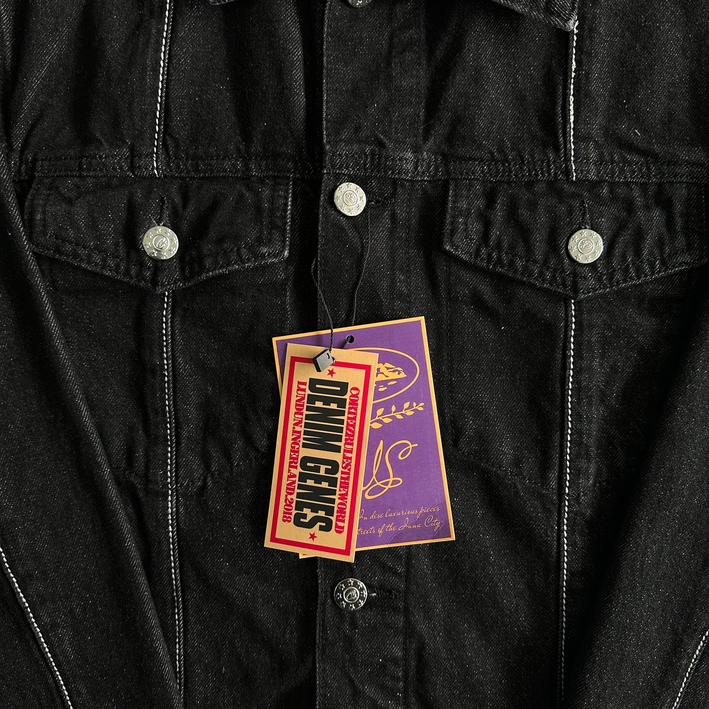 Veste en jean Corteiz C-Star denim noir