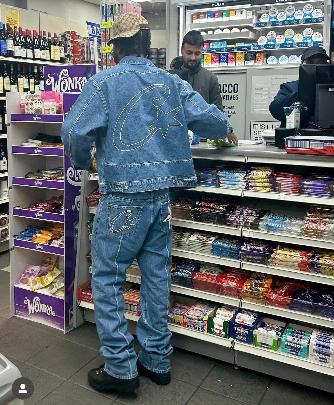 Veste en jean Corteiz C-Star denim bleu