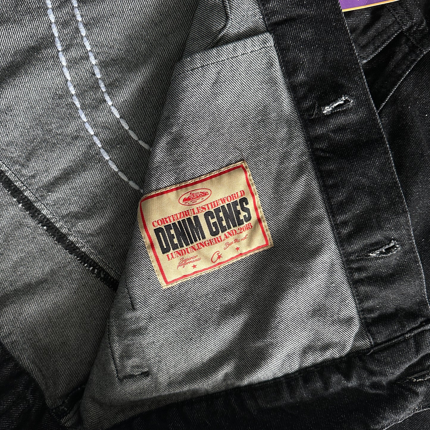 Veste en jean Corteiz C-Star denim noir