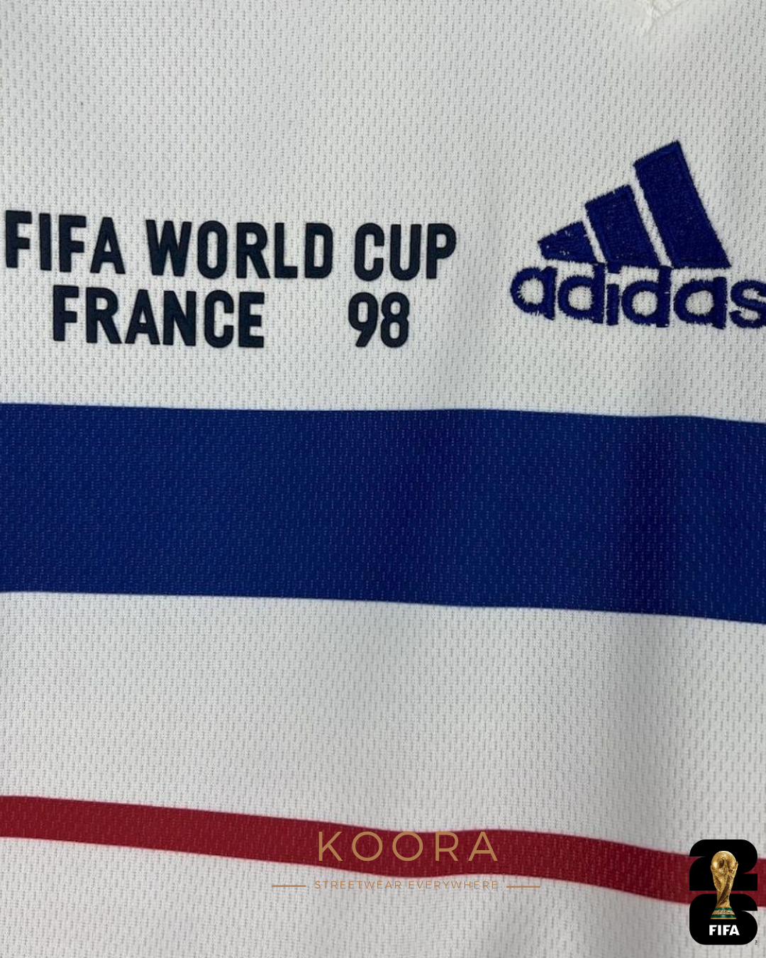 Maillot retro extérieur France coupe du monde 1998