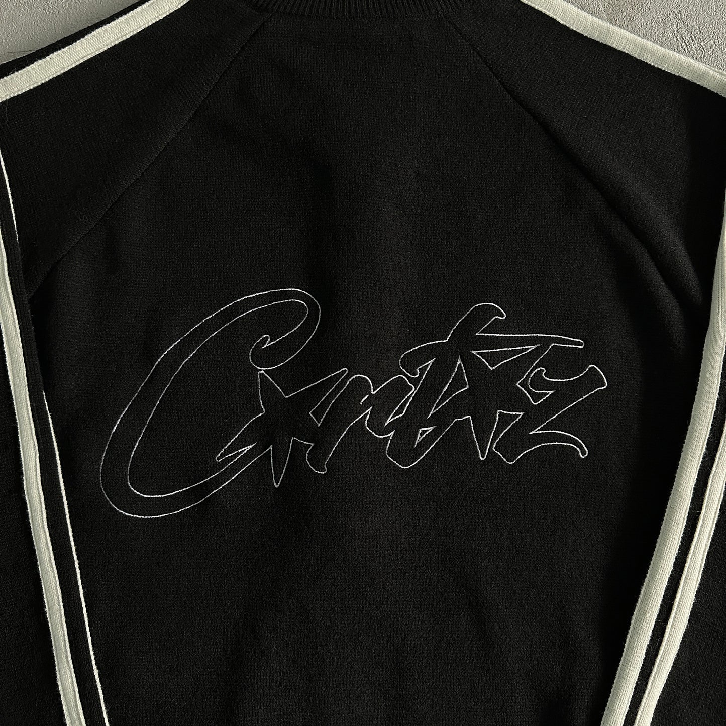 Corteiz Knit Zip Up Fleece Black