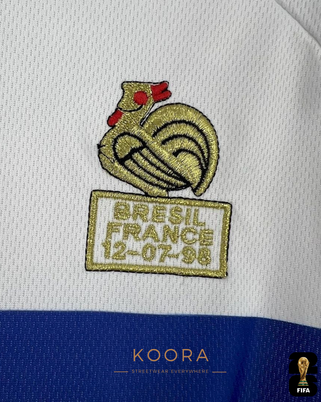 Maillot retro extérieur France coupe du monde 1998