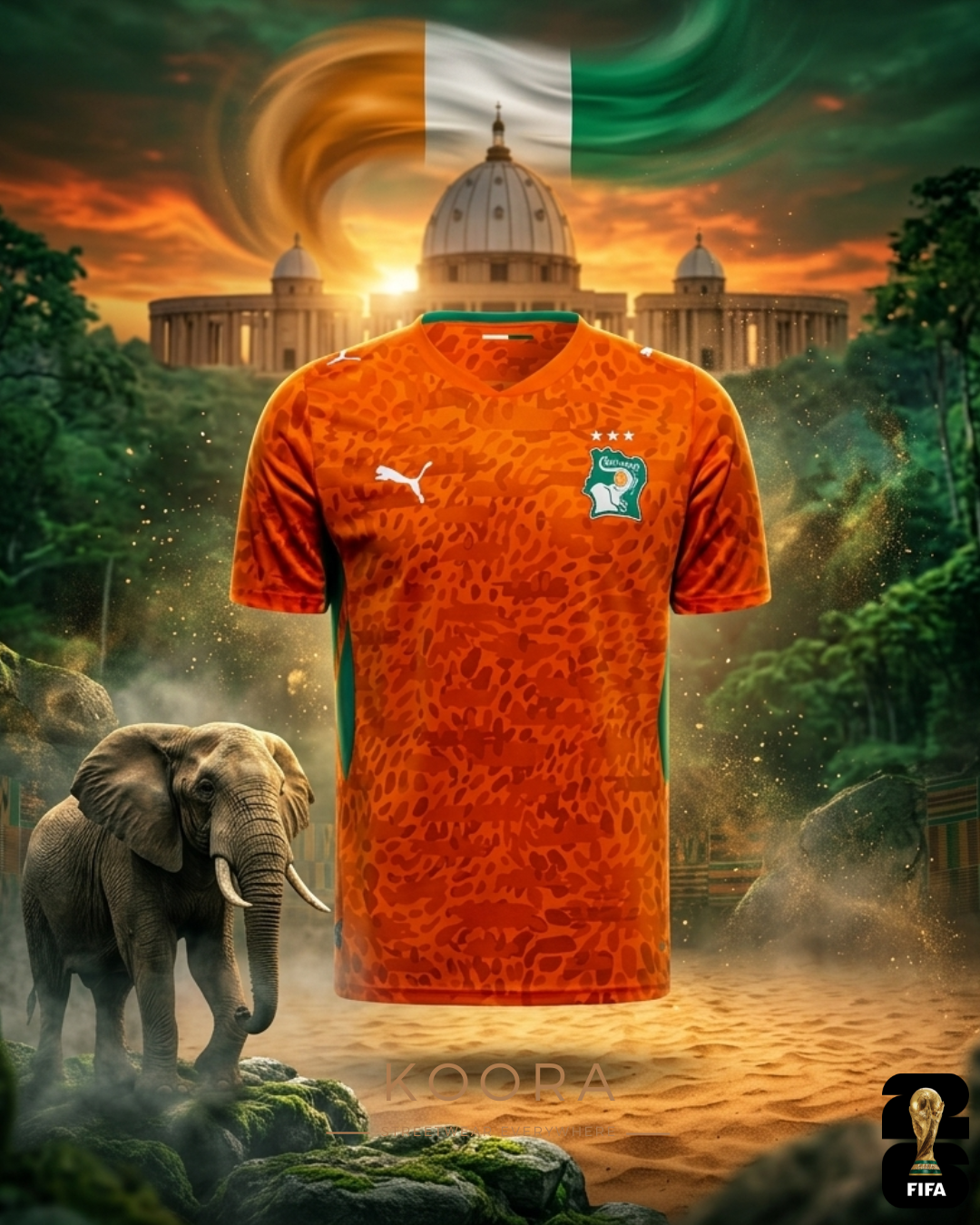 Côte D'Ivoire Maillot Domicile Coupe du Monde 2026