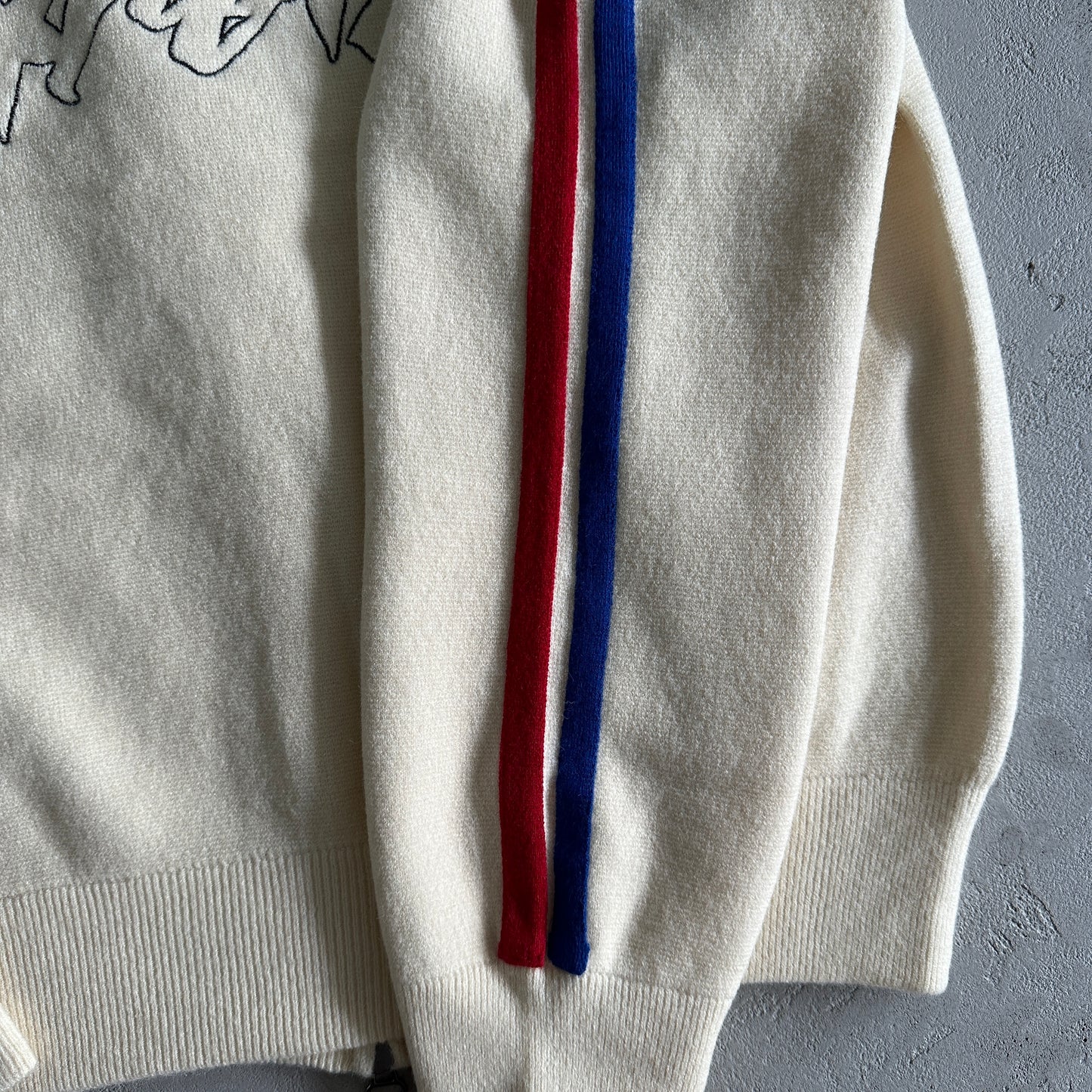 Corteiz Knit Zip Up Fleece Cream