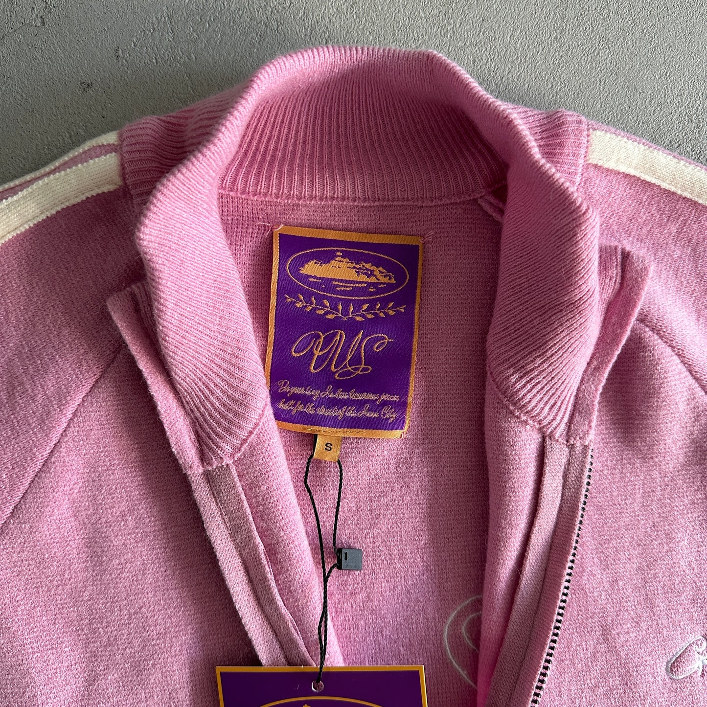 Corteiz Knit Zip Up Fleece Pink