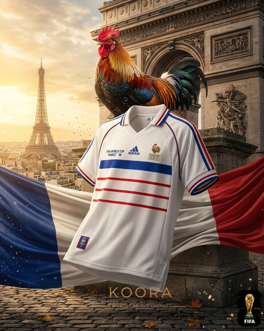 Maillot retro extérieur France coupe du monde 1998