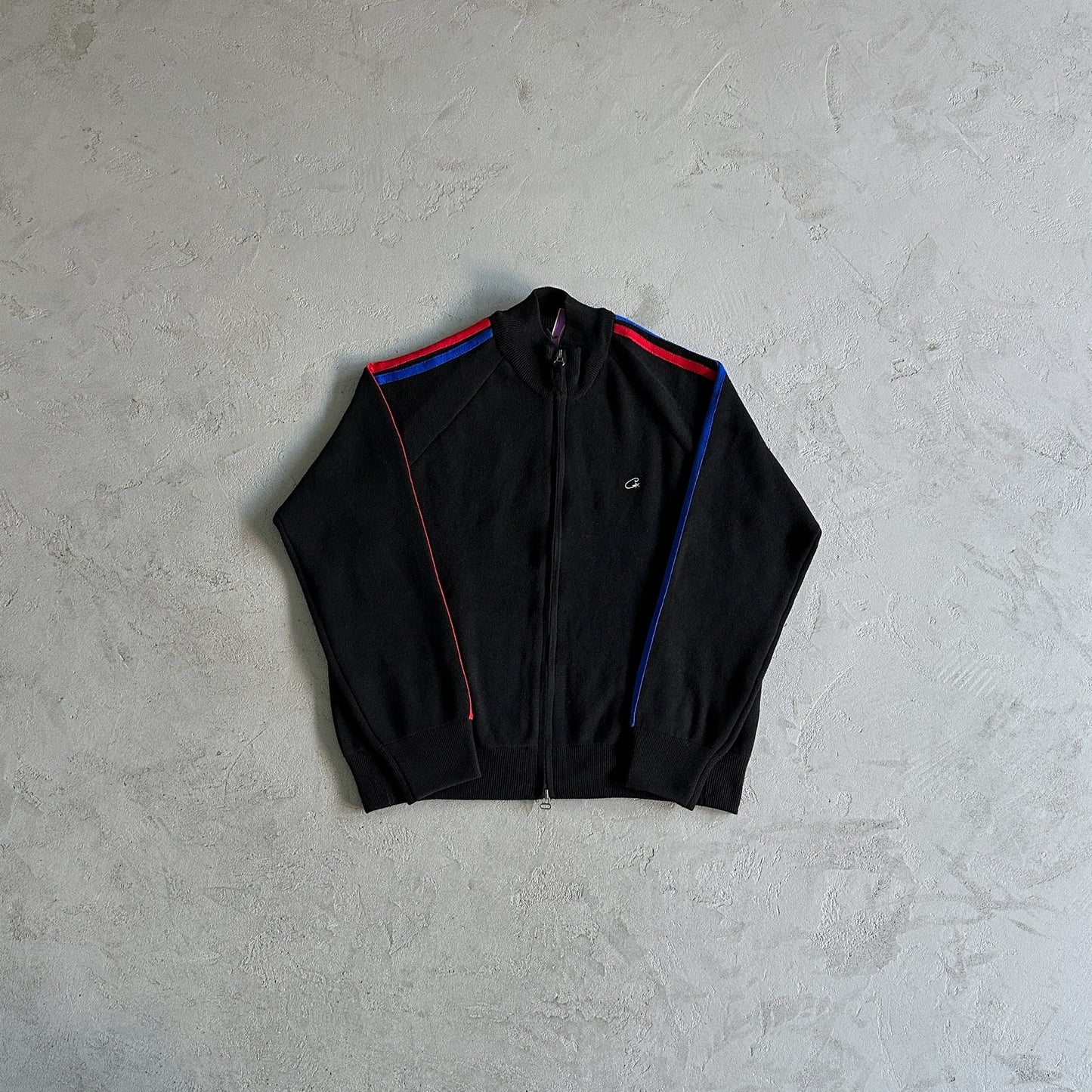 Corteiz Knit Zip Up Fleece black