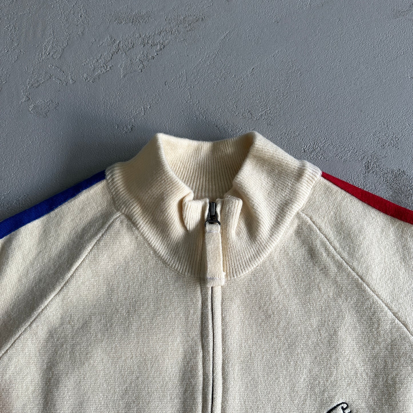 Corteiz Knit Zip Up Fleece Cream